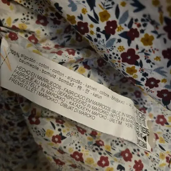 ZARA Man Slim Fit Floral Button Down Shirt Long Sleeve Casual Boho Print Size L - Picture 5 of 5